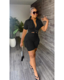 Solid Color Women Wholesale Summer Two Piece Set S-XXL
