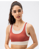 Women High Protect Colorblock High Waist Slim Leggings Sets Yoga Two Pieces Set Green Blue Red S-2XL