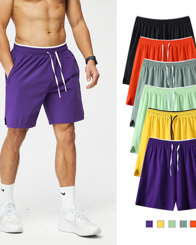Men's Fashion Colorblock Midi Basketball Shorts (6 Colors) S-4XL