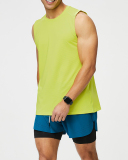 Summer Breathable Outside Running Training Vest White Blue Orange Black Fluorescent Green M-3XL