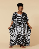 Popular V-neck Leopard Snake Zebra Printed Swimsuit Covers Maxi Dress One Size