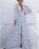 Eyes Printed Puff Sleeve Vatation Beach Swimwear Cover Up Pink Blue White One Size