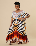 Popular V-neck Leopard Snake Zebra Printed Swimsuit Covers Maxi Dress One Size