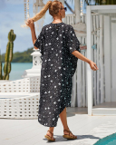 Women Maxi Pentagram Printed Bathing Suit Cover Ups One Size