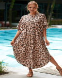 Women Maxi Pentagram Printed Bathing Suit Cover Ups One Size