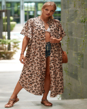 Women Maxi Pentagram Printed Bathing Suit Cover Ups One Size