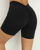 Women Fitness Tight V Line Waist Sports Shorts S-L