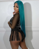 Long Sleeve Mesh Sexy Two Piece Set Party Set