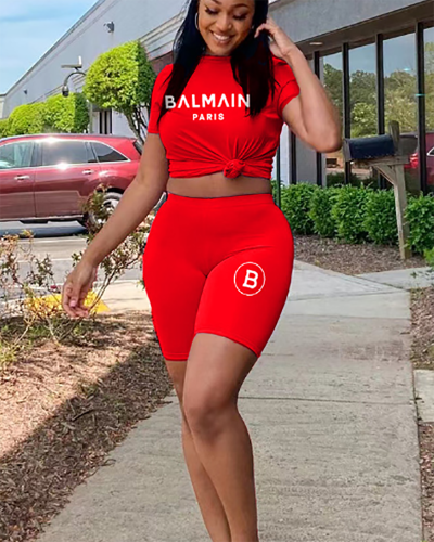 New Sporty Ladies Hot Summer Two Piece Short Set