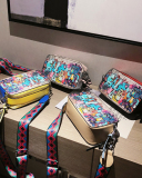 Graffiti Printed Women Fashion Small Purse Bag