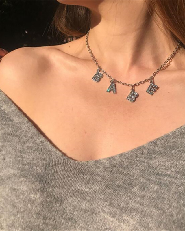 Letter Fashion Popular Girl Necklace