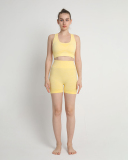 Women Sports Seamless Workout Yoga Two-piece Short Sets S-L