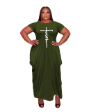 Hot Sale Short Sleeve O Neck Ruched Hem Women Plus Size Dresses Pink Yellow Orange Red Purple Green Black Flourescent Yellow Deep Blue Light Purple Rosy Army Green S-5XL
