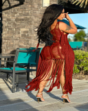 Beauty Sexy Beach Knitted Hollow Out Beach Dress