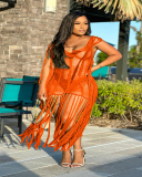 Beauty Sexy Beach Knitted Hollow Out Beach Dress