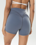 Women High Waist Solid Color Sports Shorts S-XL