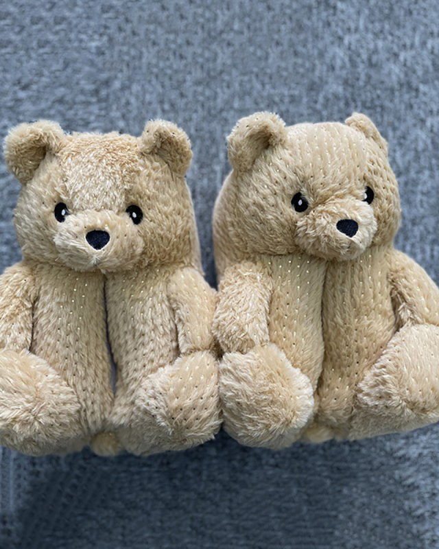New Color Colorful Teddy Bear Slippers