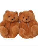 Winter Warm Teddy Bear Slippers