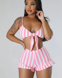 Ruffle Women Wholesale Two Piece Short Set