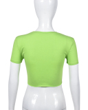 Short Sleeve Women Short T Shirts S-L