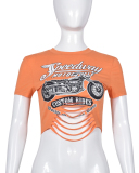 Short Sleeve Women Short T Shirts S-L