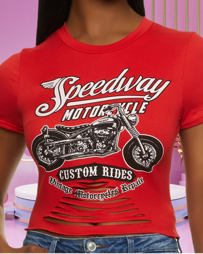 Short Sleeve Women Short T Shirts S-L