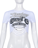 Short Sleeve Women Short T Shirts S-L