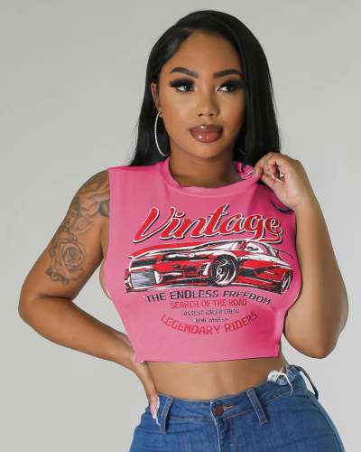 Sleeveless Women Cute Tops S-XL