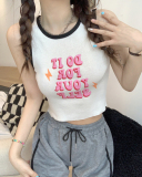 Letter Printed Women Hot Girl Top Vest