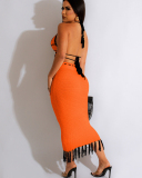 Knitted Women Cute Sexy Two Piece Skirt Dress S-XL