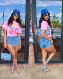 Hot Sale Irregular Summer Women Denim Shorts Blue Black S-2XL
