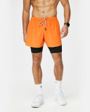 Hot Sale Quick Dry Fitness Running Sports Training Men's Lined Shorts Plus Size S-4XL