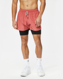 Hot Sale Quick Dry Fitness Running Sports Training Men's Lined Shorts Plus Size S-4XL