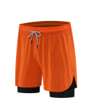 Hot Sale Quick Dry Fitness Running Sports Training Men's Lined Shorts Plus Size S-4XL