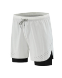 Hot Sale Quick Dry Fitness Running Sports Training Men's Lined Shorts Plus Size S-4XL
