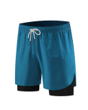 Hot Sale Quick Dry Fitness Running Sports Training Men's Lined Shorts Plus Size S-4XL