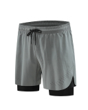 Hot Sale Quick Dry Fitness Running Sports Training Men's Lined Shorts Plus Size S-4XL