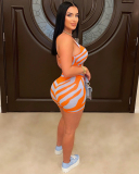 Zebra Printed Women Summer Two Piece Short Set