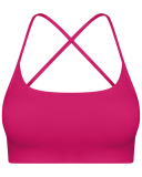 Women Criss Cross Back Solid Color Sling Sport Bra Yoga Tops 4-12