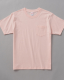 230g Fabric Pocket T-shirt with Two Needles Heavy Seamless Barrel Knitting Round Neck Short-sleeved Trendy Men's and Women's T-shirt
