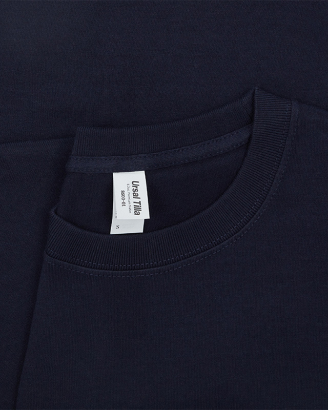 300g Overweight Fabric Long-sleeved T-shirt Pure Cotton Round Neck Threaded Cuff Long-sleeved Solid Color Bottoming T-shirt