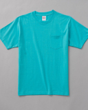 230g Fabric Pocket T-shirt with Two Needles Heavy Seamless Barrel Knitting Round Neck Short-sleeved Trendy Men's and Women's T-shirt