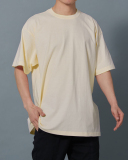 230g Fabric Drop-shoulder T-shirt Hip-hop Trendy Brand Five-quarter Sleeves Oversize Loose Hip-hop T-shirt for Men and Women