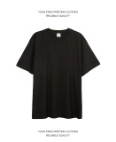 230g Fabric Drop-shoulder T-shirt Hip-hop Trendy Brand Five-quarter Sleeves Oversize Loose Hip-hop T-shirt for Men and Women