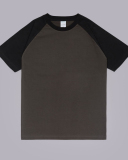 230g Fabric Raglan T-shirt Retro Heavy Raglan Cotton Color Contrast Short-sleeved T-shirt for Men and Women
