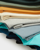300g Pure Cotton Fabric Solid Color Round Neck Bottoming Bucket Knit Short-sleeved T-shirt