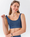 Hot Sale U Neck Women Slim Jeans Yoga Tops S-2XL