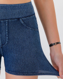 Women High Waist Yoga Hips Lift Jeans Sports Shorts S-2XL