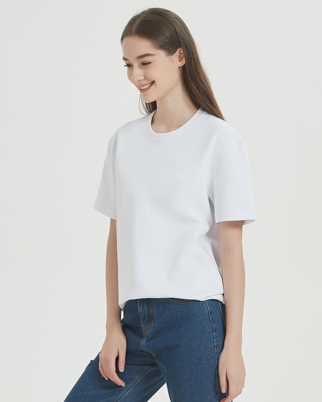 300g Cotton Thick Crew Neck Short Sleeve Men's Solid Color T-shirt S-4XL