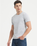 Cotton Plant Fibre Solid Color Crew Neck Men's T-shirt S-4XL